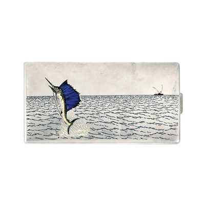 Lot 329 - Sterling Silver, Silver Gilt and Enamel Sailfish Cigarette Case, Tiffany & Co.