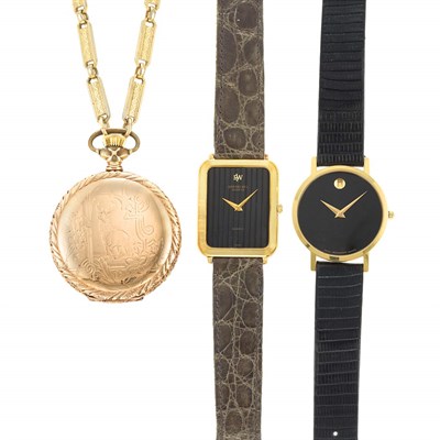 Lot 179 - Group of Gold, Gold-Filled, Silver and Metal Pocket Watches and Watches