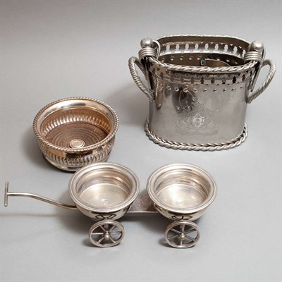 Lot 393 - Group of Three Silver Plated Table Articles...