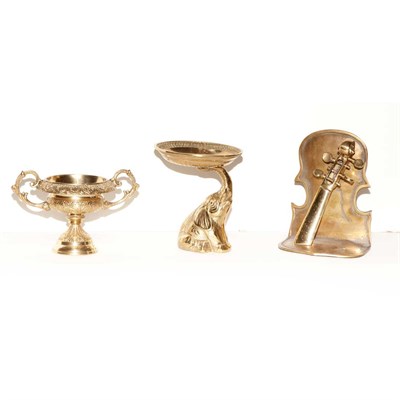 Lot 341 - Group of Six Gilt-Metal Table Articles Height...
