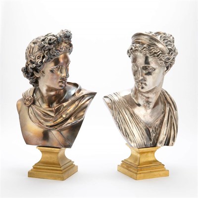 Lot 328 - Pair of Neoclassical Style Silver Plated and...