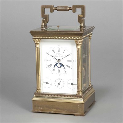 Lot 333 - French Gilt-Brass Carriage Clock Modern The...