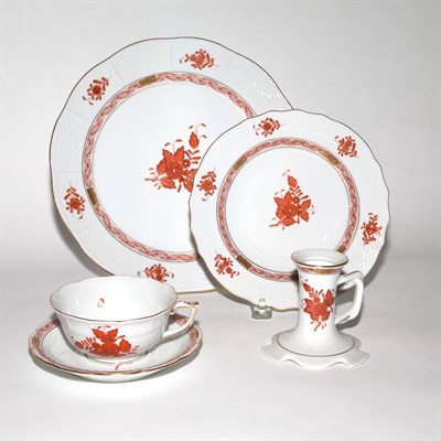 Lot 243 - Herend Porcelain Dinner Service In the Orange...