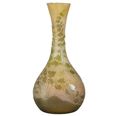 Lot 451 - Galle Acid Etched Cameo Glass Vase Circa 1900...