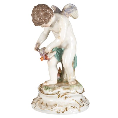 Lot 359 - Meissen Porcelain Figure of Cupid Late...