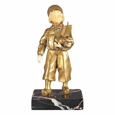 Lot 463 - French Gilt-Bronze and Ivory Figure of a Dutch...