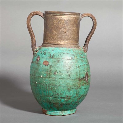 Lot 276 - Continental Glazed Ceramic Vessel Height 13...