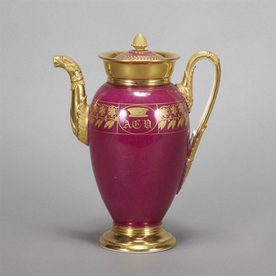 Lot 653 - Paris Porcelain Teapot Late 19th century Of...
