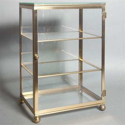 Lot 475 - Brass and Glass Miniature Vitrine Height 16...