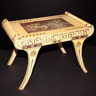 Lot 193 - Neoclassical Style Painted Wood Stool The...