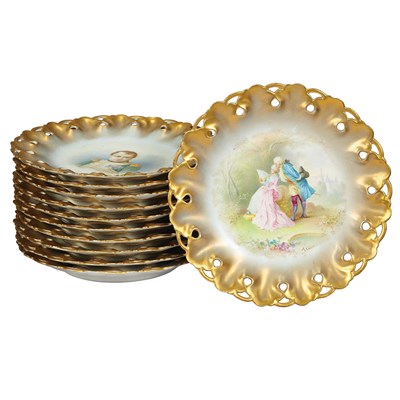 Lot 432 - Set of Eleven Wm. Guerin & Co. Limoges Gilt...
