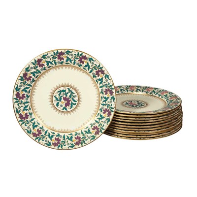 Lot 674 - Set of Twelve Worcester Royal Porcelain Co....