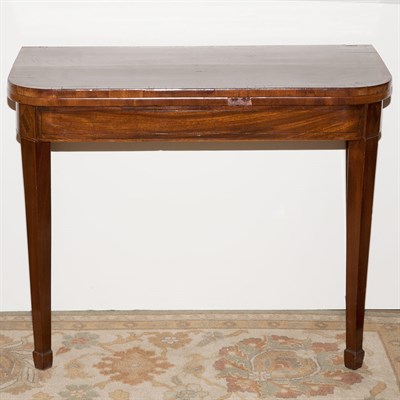 Lot 504 - George III Style Mahogany Fold-Over Games...