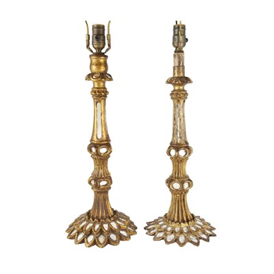 Lot 354 - Pair of Moroccan Style Gilt-Wood and Mirrored...