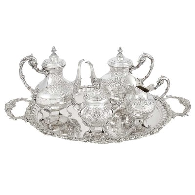 Lot 298 - Italian Sterling Silver Tea and Coffee Service...