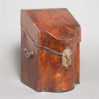 Lot 439 - George III Mahogany Knife Box Height 16 inches.