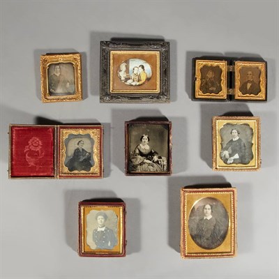 Lot 227 - Group of Twenty-Five Cased Photographic Images...