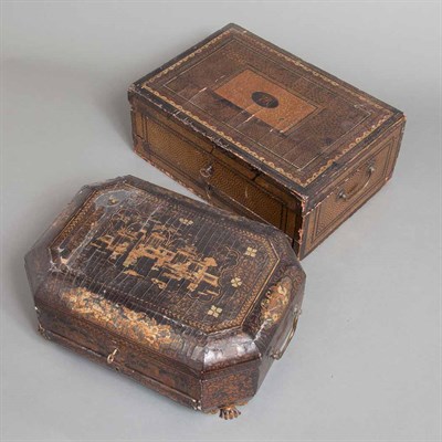 Lot 238 - Two Chinese Export Sewing Boxes Height of...