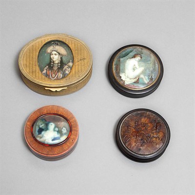 Lot 305 - Group of Twelve Ivory and Wood Boxes Late...
