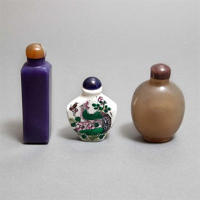 Lot 307 - Group of Nine Snuff Bottles Late 19th/early...