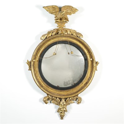Lot 543 - Classical Gilt-Wood Convex Mirror Circa 1825...