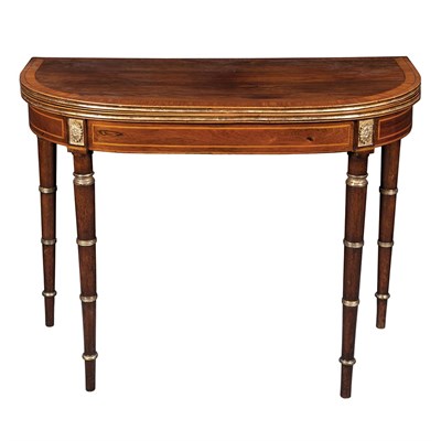 Lot 510 - George III Parcel Gilt Satinwood Banded...
