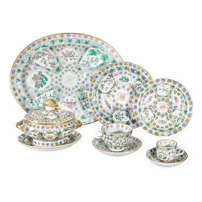 Lot 179 - Chinese Export Porcelain Partial Dinner...