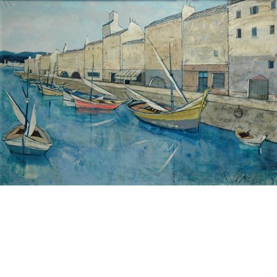 Lot 56 - Charles Levier French, 1920-2003 Port de Peche...
