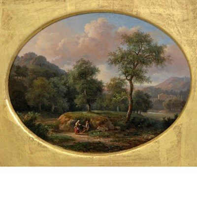 Lot 20 - Continental School 19th Century Travelers on a...