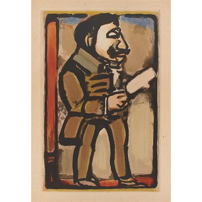 Lot 134 - Georges Rouault PROFESSOR PLIEU, MEMBRE DE...