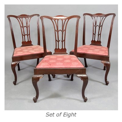Lot 156 - Set of Eight George III Style Mahogany Dining...