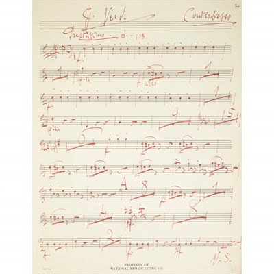 Lot 116 - TOSCANINI, ARTURO Manuscript arrangement for a...