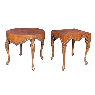 Lot 343 - Two Italian Carved Walnut Side Tables 20th...
