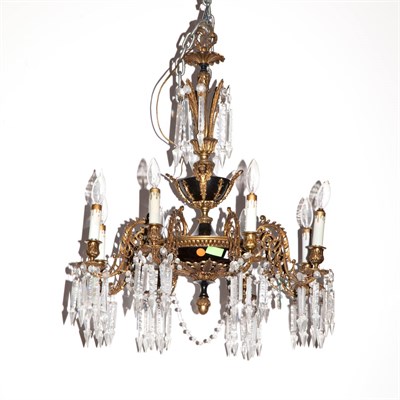 Lot 353 - Empire Style Gilt and Black Patinated-Metal...