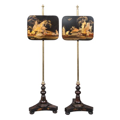 Lot 583 - Pair of Early Victorian Painted, Decorated...