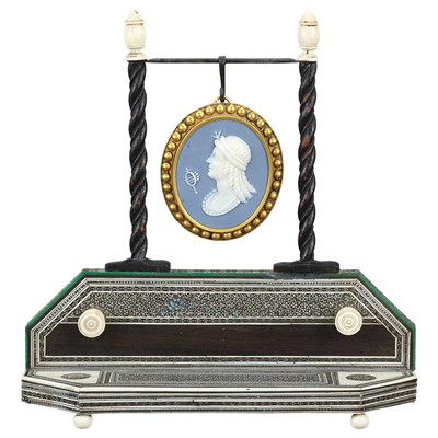 Lot 622 - Anglo Indian Sadeli and Ivory Watch Stand 19th...