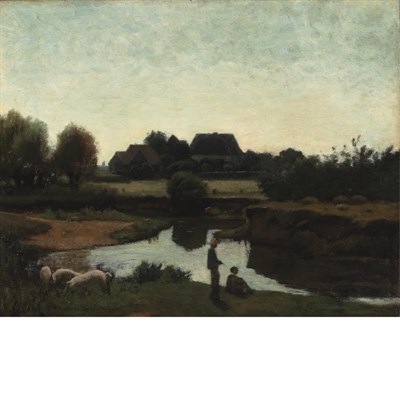 Lot 37 - Henri Joseph Harpignies French, 1819-1916 Les...