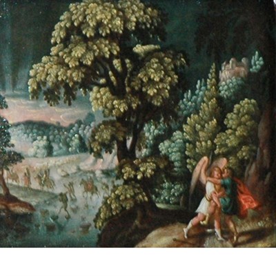 Lot 16 - Dutch School 17th Century Landscape with Jacob...
