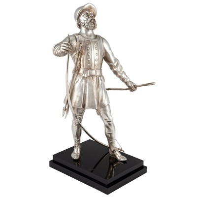 Lot 304 - English Silver Figure of an Archer Height 12...