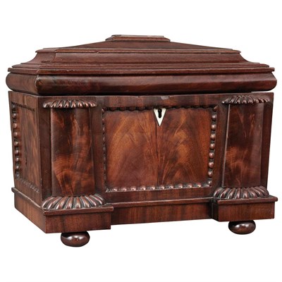 Lot 590 - William IV Mahogany Tea Caddy Circa 1835 In...