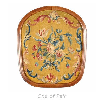 Lot 593 - Pair of French Floral Tapestry Panels...