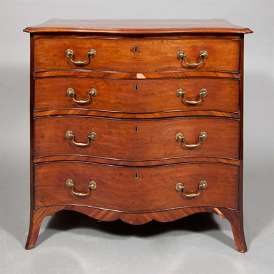 Lot 534 - George III Mahogany Gentleman's Dressing Chest...