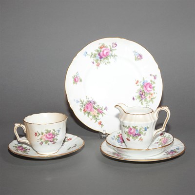 Lot 370 - Crown Staffordshire Porcelain Partial Dinner...