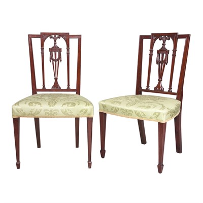 Lot 130 - Assembled Pair of Federal Mahogany Side Chairs...