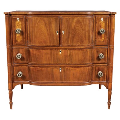 Lot 211 - Federal Inlaid Mahogany Server North Shore,...