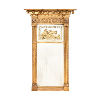 Lot 249 - Federal Gilt-Wood and Eglomise Pier Mirror...