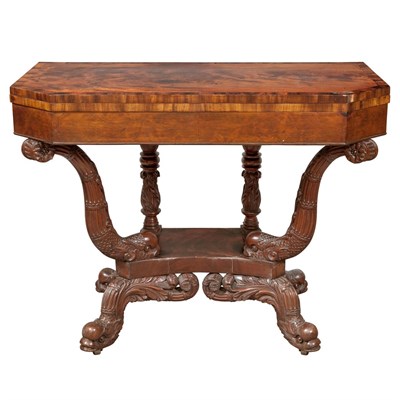Lot 238 - Classical Mahogany Fold-Over Card Table...