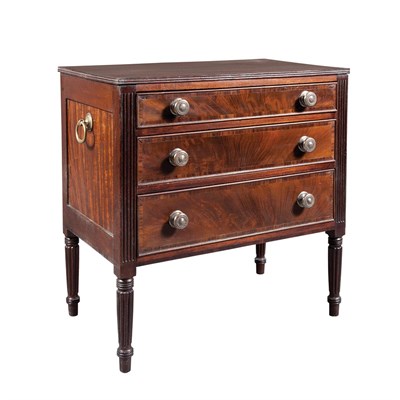 Lot 194 - Federal Mahogany Diminutive Chest of Drawers...