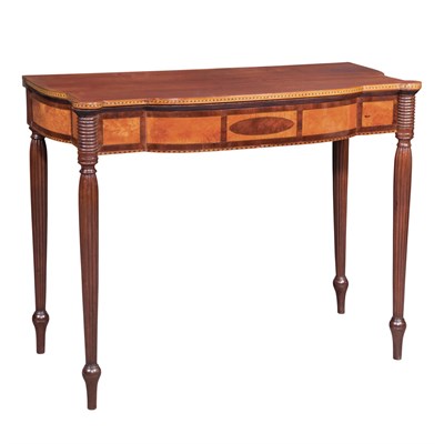 Lot 126 - Federal Mahogany and Flame Birch Fold-Over...