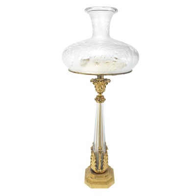 Lot 251 - Gilt-Brass and Cut Glass Sinumbra Lamp Second...